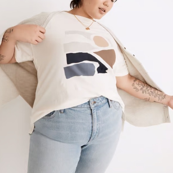 Madewell Coastal Drive Softfade Cotton Oversized Tee SOLD OUT Woman’s Size 1X - Picture 14 of 14